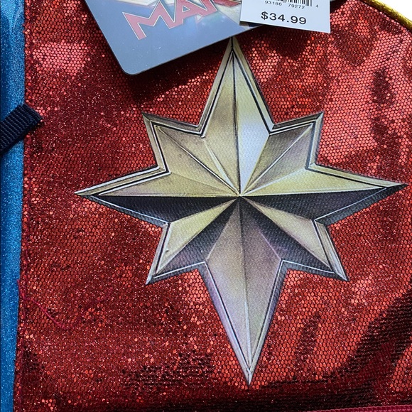 Marvel Avengers Captain Marvel Backpack NEW - Picture 6 of 10